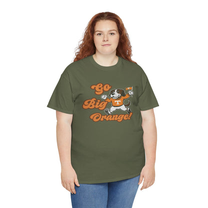 Go Big Orange Unisex Heavy Cotton Tee, Sports Fan Shirt, Casual Wear, College Game Day Top, Gift for Sports Enthusiasts