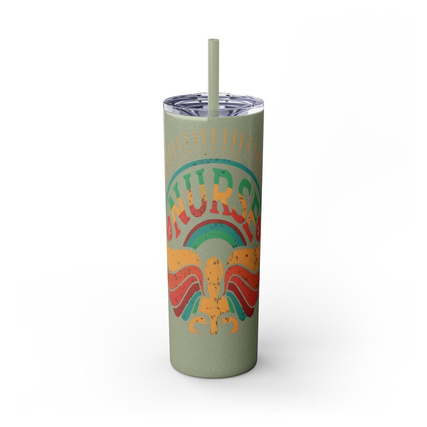 Nurse Skinny Tumbler, 20oz, Motivational Drinkware, Gift for Nurses, Summer Hydration, Nurse Appreciation Day
