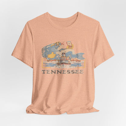 Tennessee Vintage Graphic Tee, Unisex Jersey Short Sleeve T-Shirt, Souvenir Shirt, Vacation Wear, Gift for Travelers, Retro Tee