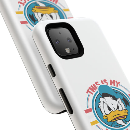 Tough Cases: This is My Happy Face Phone Case, Funny Phone Case, Donald Duck Case, Cute Phone Accessory, Gift for Disney Fans
