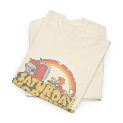 Retro Saturday Mornings Tee, Vintage Cartoon Shirt, Unisex Cotton Tee, Cozy Weekend Vibe, Perfect Gift for Nostalgia Lovers