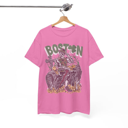 Boston Graphic Tee, Unisex Heavy Cotton T-Shirt, Vintage Boston Shirt, Irish Pride Apparel, St. Patrick's Day Gift, Casual Wear