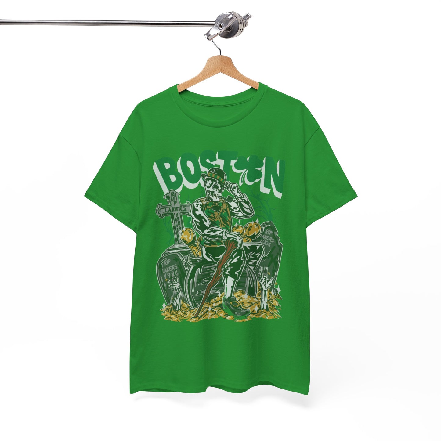 Boston Graphic Tee, Unisex Heavy Cotton T-Shirt, Vintage Boston Shirt, Irish Pride Apparel, St. Patrick's Day Gift, Casual Wear