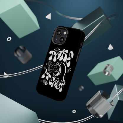 Magnetic Phone Case - Take It Easy Design, Cute Phone Cover, Gift for Him or Her, Trendy Accessories, Unique Tech Gifts