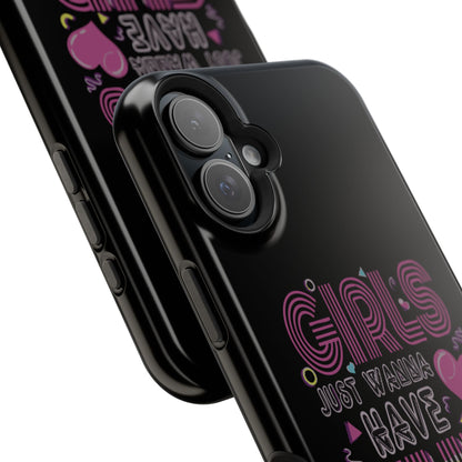 Fun Vibe Phone Case - Girls Just Wanna Have Fun Cell Case, Impact-Resistant Cover, Gift for Teens, Birthday Party Accessory, Trendy Tech