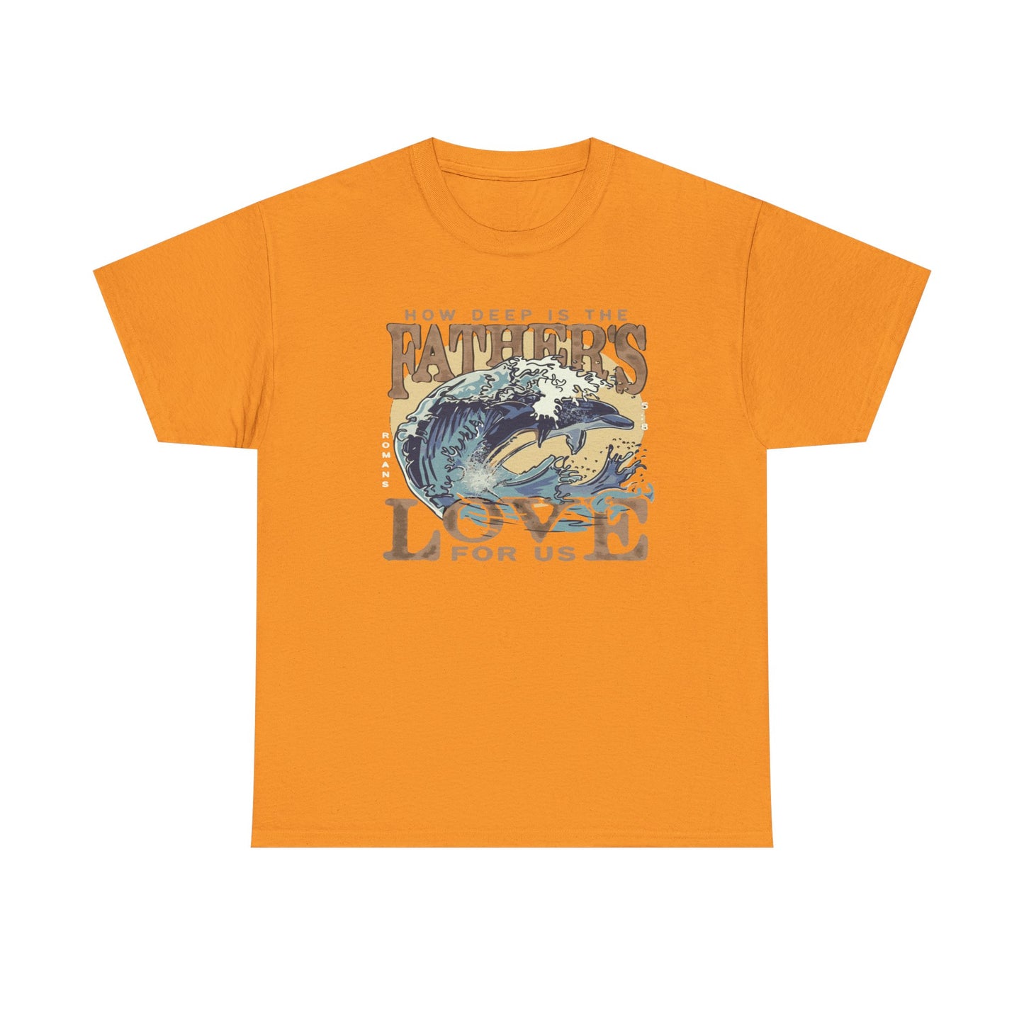 How Deep Is the Father's Love Wave Graphic Tee | Christian Faith Ocean Design