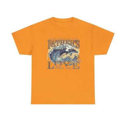 How Deep Is the Father's Love Wave Graphic Tee | Christian Faith Ocean Design