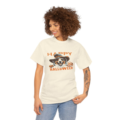Halloween Dog Graphic Tee, Unisex T-Shirt, Spooky Pet Shirt, Fall Apparel, Trick or Treat Top
