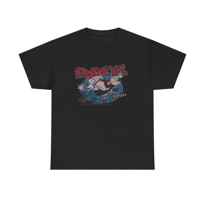 Popeye Illustration Unisex Heavy Cotton Tee, Cartoon T-Shirt, Gift for Fans, Casual Wear, Retro Design, Comfortable Top
