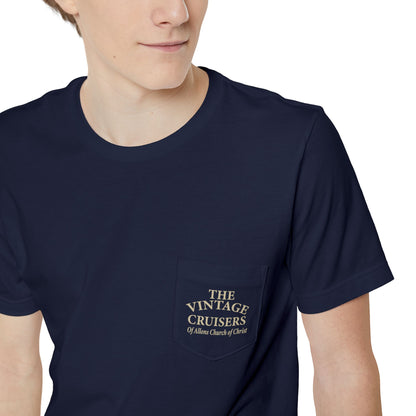 Retro Allons Church of Christ Pocket T-shirt