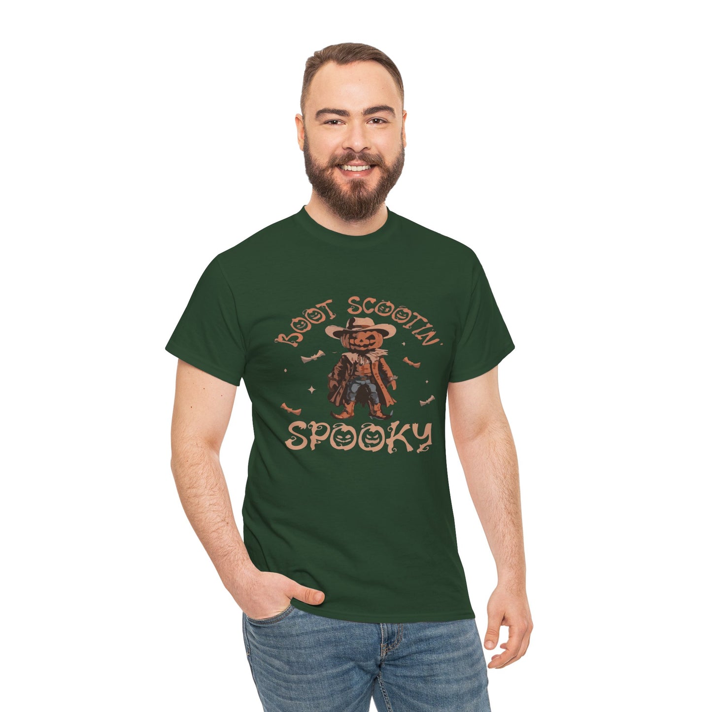 Spooky Cowboy Tee, Unisex Heavy Cotton T-Shirt, Halloween Costume, Fall Fashion, Fun Casual Wear, Gift for Friends, Boot Scootin' [...]