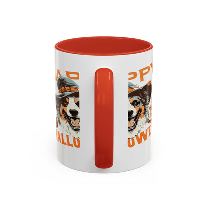 Halloween Dog Mug with Pumpkin Design, Cute Pet Lover Gift, Coffee Ceramic Cup for Fall, Spooky Season Decor, Happy Halloween