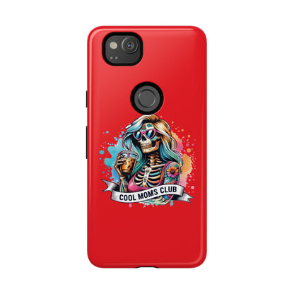 Cool Moms Club Phone Case - Tough Cases, Funky Phone Cover, Gift for Moms, Skeleton Design, Trendy Tech Accessories