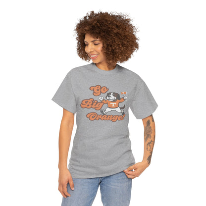 Go Big Orange Unisex Heavy Cotton Tee, Sports Fan Shirt, Casual Wear, College Game Day Top, Gift for Sports Enthusiasts
