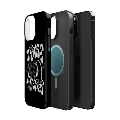 Magnetic Phone Case - Take It Easy Design, Cute Phone Cover, Gift for Him or Her, Trendy Accessories, Unique Tech Gifts