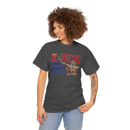 Unisex Cotton Tee with 'In Lex We Trust' Design, Casual Wear, Gift for Him/Her, Birthday, Independence Day, Patriotic Apparel
