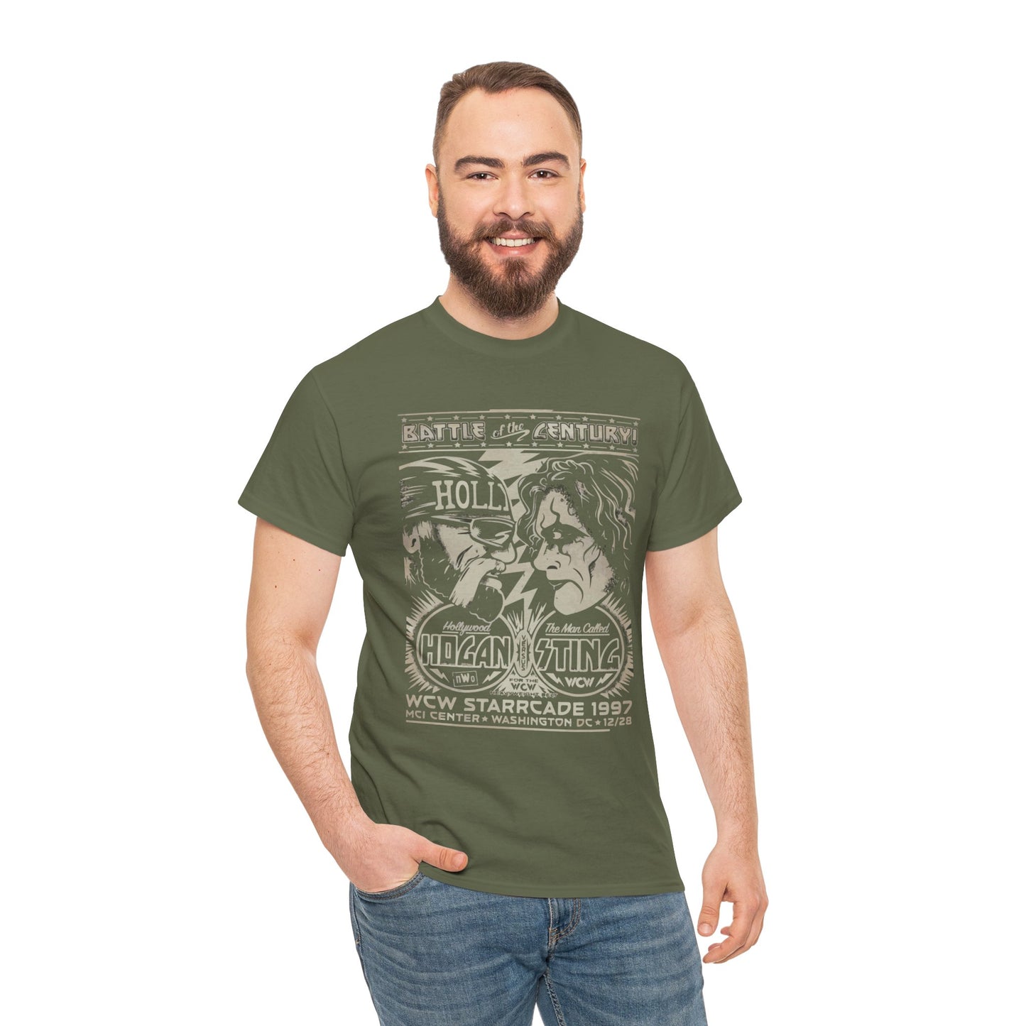 Vintage Wrestling Tee - Hulk vs Sting Retro Sports Nostalgia - Classic WCW Unisex Heavy Cotton Tee