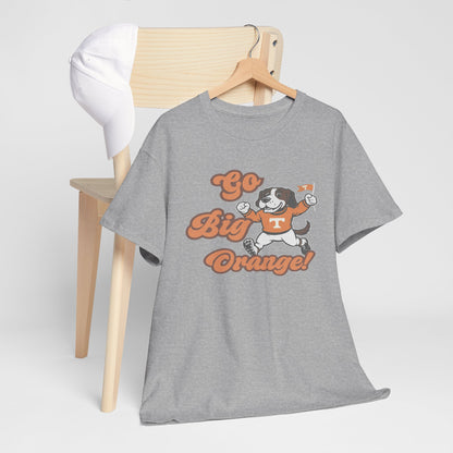 Go Big Orange Unisex Heavy Cotton Tee, Sports Fan Shirt, Casual Wear, College Game Day Top, Gift for Sports Enthusiasts