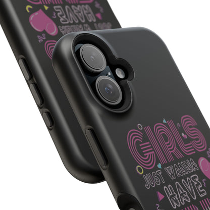 Fun Vibe Phone Case - Girls Just Wanna Have Fun Cell Case, Impact-Resistant Cover, Gift for Teens, Birthday Party Accessory, Trendy Tech
