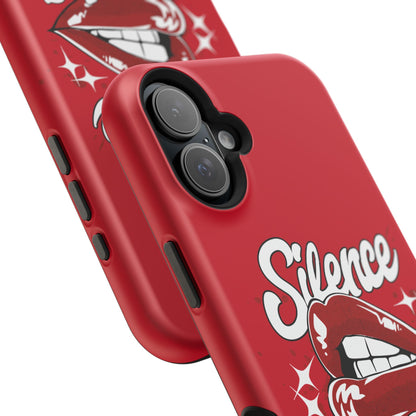 Bold Expression Magnetic Tough Cases, Phone Cover, Gift for Her, Pop Art, Trendy Accessory, Silence Speaks Design