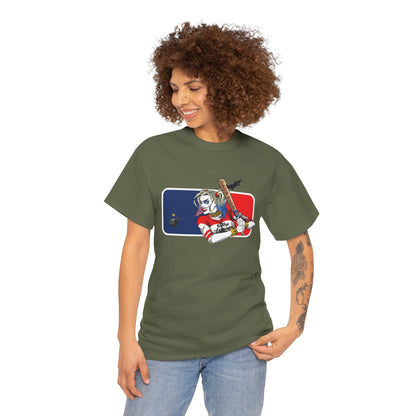 Unisex Baseball Graphic Tee - Harley Quinn DC Casual Wear for Sports Lovers
