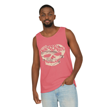 Cool Skull Graphic Tank Top, Unisex Summer Tee, Beachwear, Festival Outfit, Casual Wear, Graphic Apparel