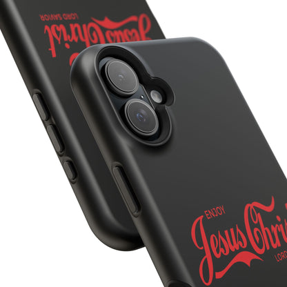 Impact-Resistant Phone Case: Enjoy Jesus Christ Lord Savior, Christian Gift, Durable Protection, Faith-Based Accessory, Holiday Gift