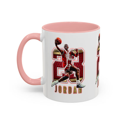 Michael Jordan Accent Coffee Mug - 11oz & 15oz - Perfect Gift for Sports Fans, Collectors, Basketball Lovers, Unique Gift Idea