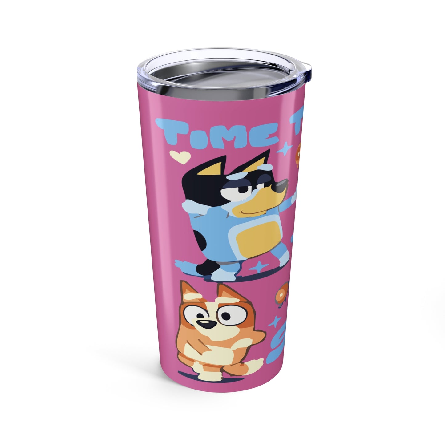 20oz Pink Corgi & Donut Tumbler — Cute Cartoon Dog Travel Mug
