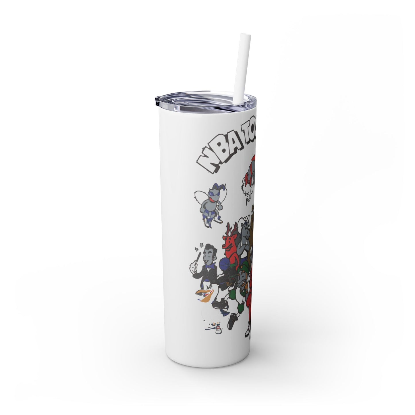NBA Toons Skinny Tumbler with Straw, 20oz - Stylish Drinkware for Sports Fans, Gift for Birthdays, Holidays, Basketball Lovers, Fun [...]