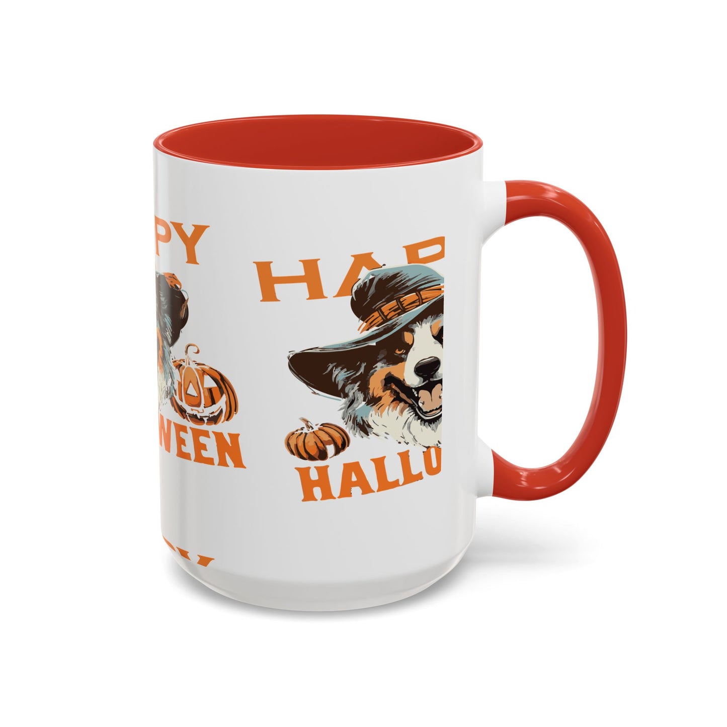 Halloween Dog Mug with Pumpkin Design, Cute Pet Lover Gift, Coffee Ceramic Cup for Fall, Spooky Season Decor, Happy Halloween