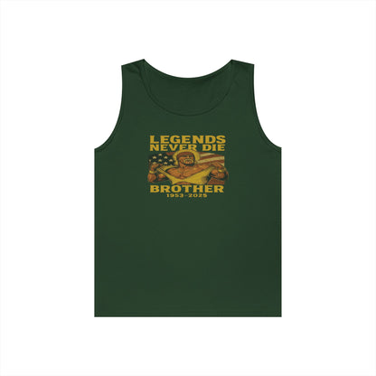 Unisex Heavy Cotton Tank Top | Legends Never Die Brother, Memorial Gift, Casual Wear, Summer Outfit, Unique Tribute
