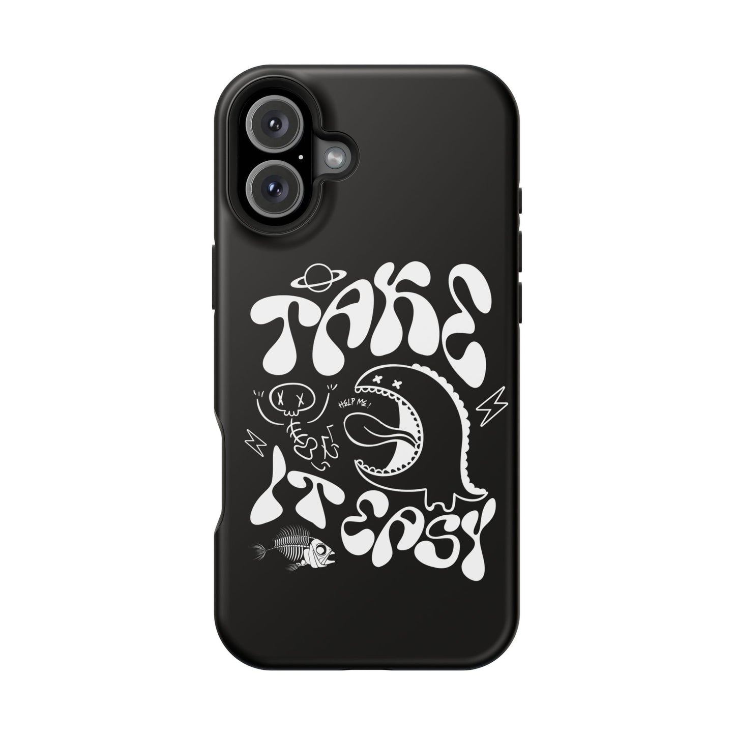 Magnetic Phone Case - Take It Easy Design, Cute Phone Cover, Gift for Him or Her, Trendy Accessories, Unique Tech Gifts