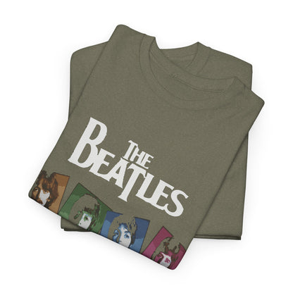 Retro Beatles Graphic Tee - Vintage Unisex Heavy Cotton T-Shirt, Music Lover Gift, 60s Inspired Fashion, Concert T-Shirt, Gift for Him/Her