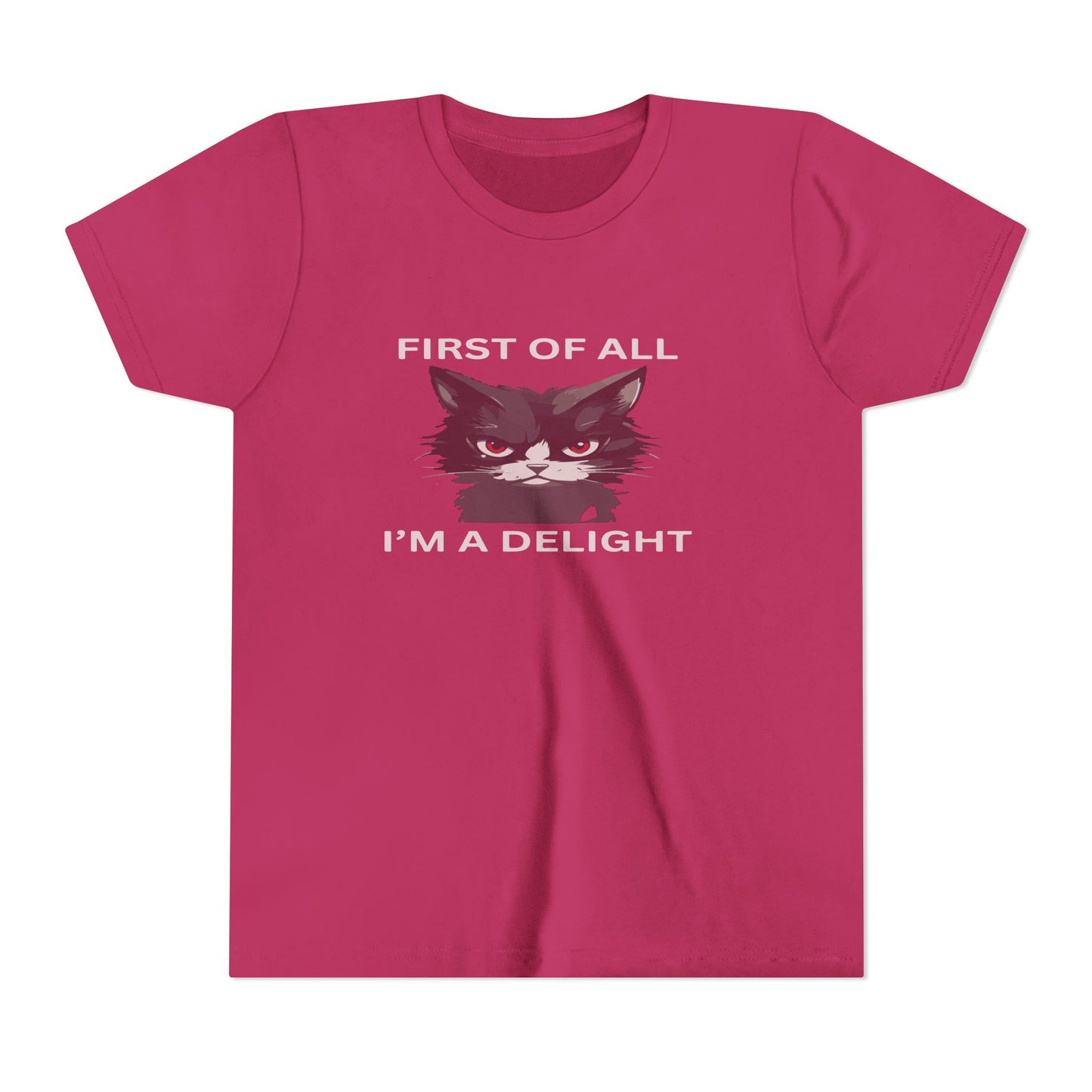 Youth Cat Humor Tee - Perfect for Cat Lovers, Birthday Gifts for Kids, Everyday Wear, Funny Quotes Shirt, Gift for Pet Lovers