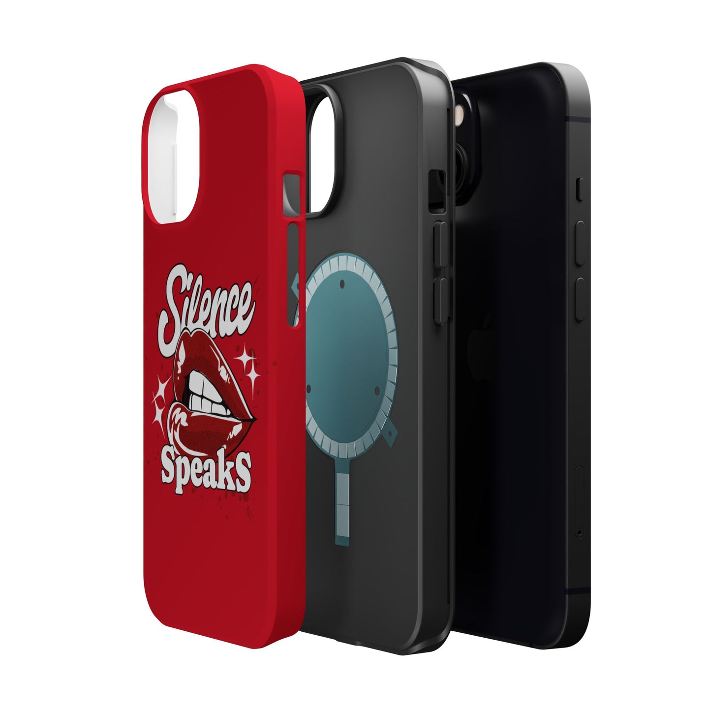 Bold Expression Magnetic Tough Cases, Phone Cover, Gift for Her, Pop Art, Trendy Accessory, Silence Speaks Design