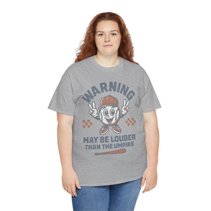 Warning T-Shirt, Fun Umpire Tee, Unique Sports Gift, Casual Wear, Perfect for Baseball Fans