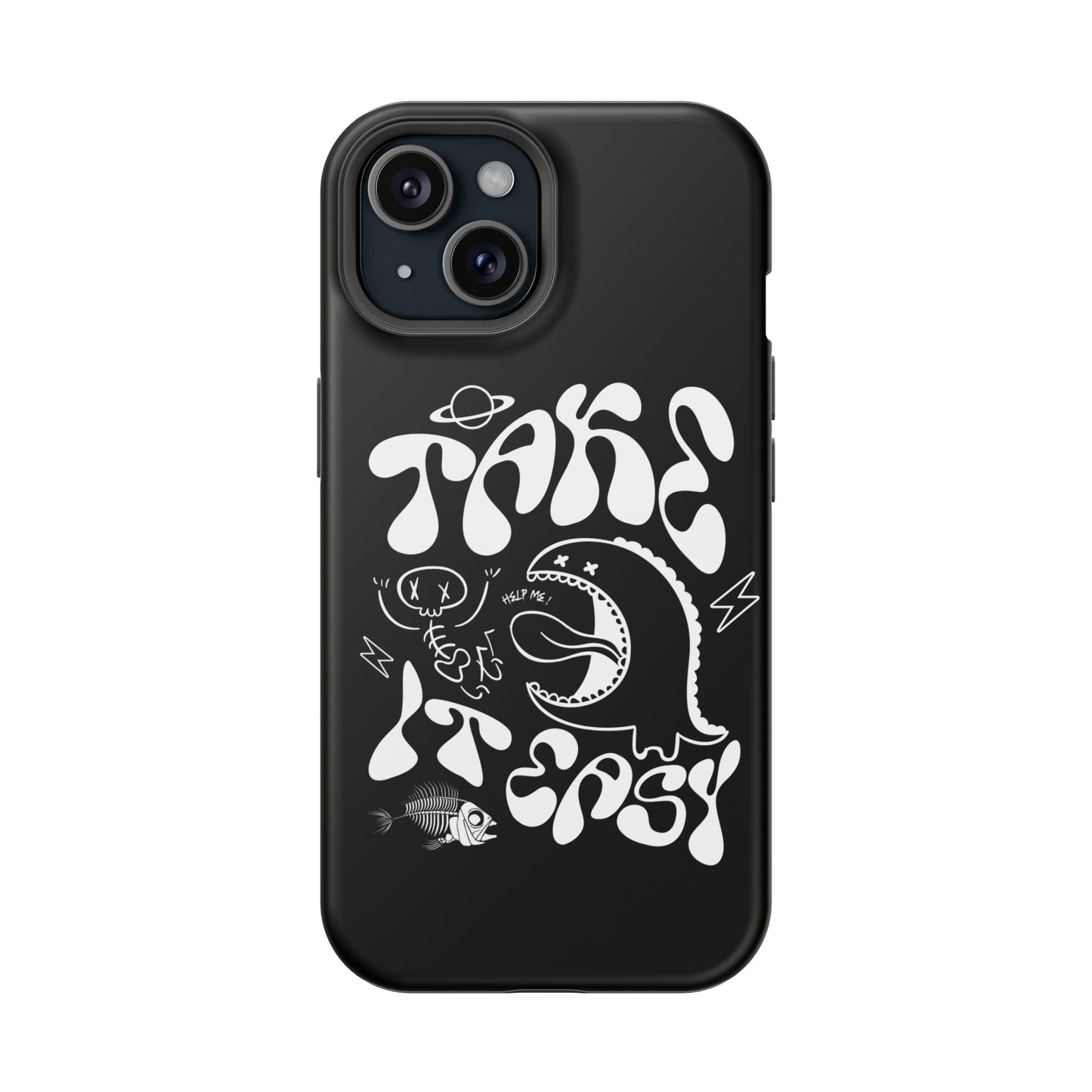 Magnetic Phone Case - Take It Easy Design, Cute Phone Cover, Gift for Him or Her, Trendy Accessories, Unique Tech Gifts