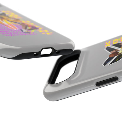 Impact-Resistant Phone Case — Bold Retro Basketball Graphic