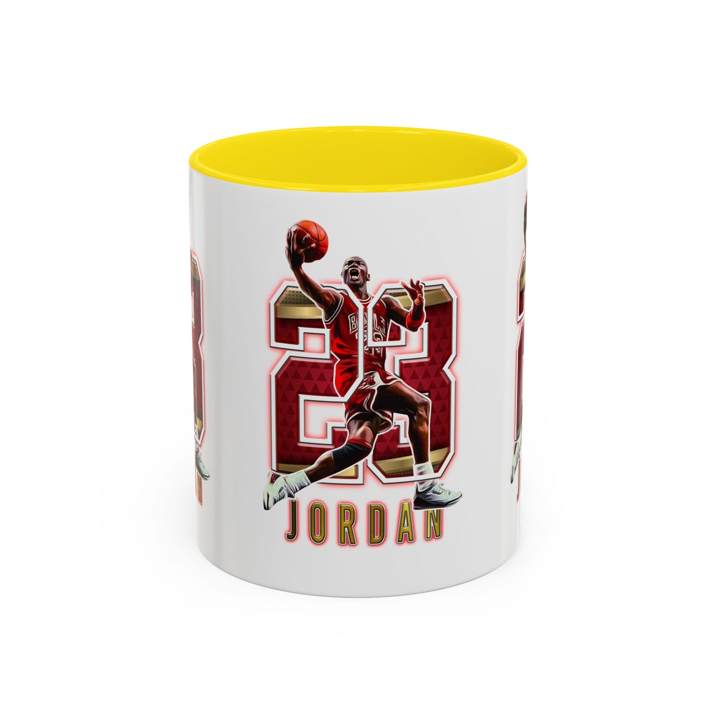 Michael Jordan Accent Coffee Mug - 11oz & 15oz - Perfect Gift for Sports Fans, Collectors, Basketball Lovers, Unique Gift Idea