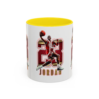 Michael Jordan Accent Coffee Mug - 11oz & 15oz - Perfect Gift for Sports Fans, Collectors, Basketball Lovers, Unique Gift Idea