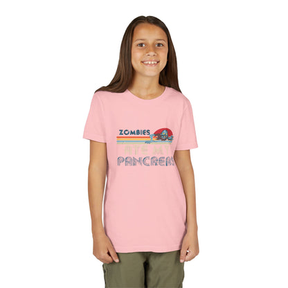 Youth Zombie Tee, Cute Graphic T-Shirt for Kids, Fun Short Sleeve Top, Halloween Costume, Gift for Little Horror Fans