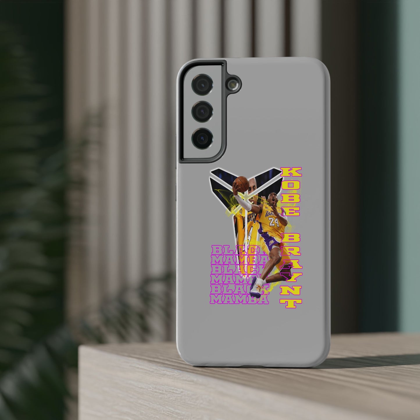 Impact-Resistant Phone Case — Bold Retro Basketball Graphic