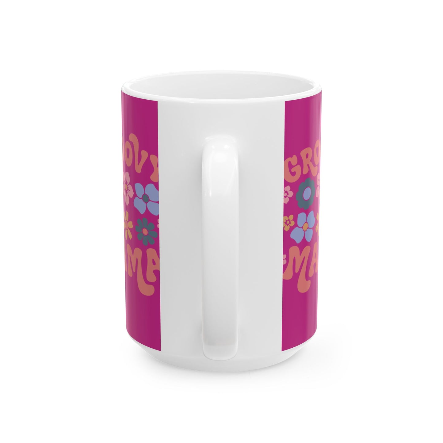Groovy Mama Ceramic Mug - Colorful Floral Design, Perfect for Mother’s Day or Everyday Use