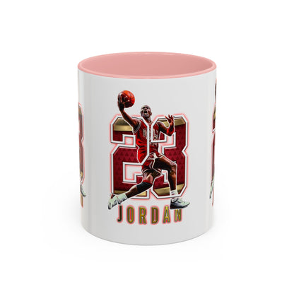 Michael Jordan Accent Coffee Mug - 11oz & 15oz - Perfect Gift for Sports Fans, Collectors, Basketball Lovers, Unique Gift Idea