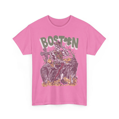 Boston Graphic Tee, Unisex Heavy Cotton T-Shirt, Vintage Boston Shirt, Irish Pride Apparel, St. Patrick's Day Gift, Casual Wear