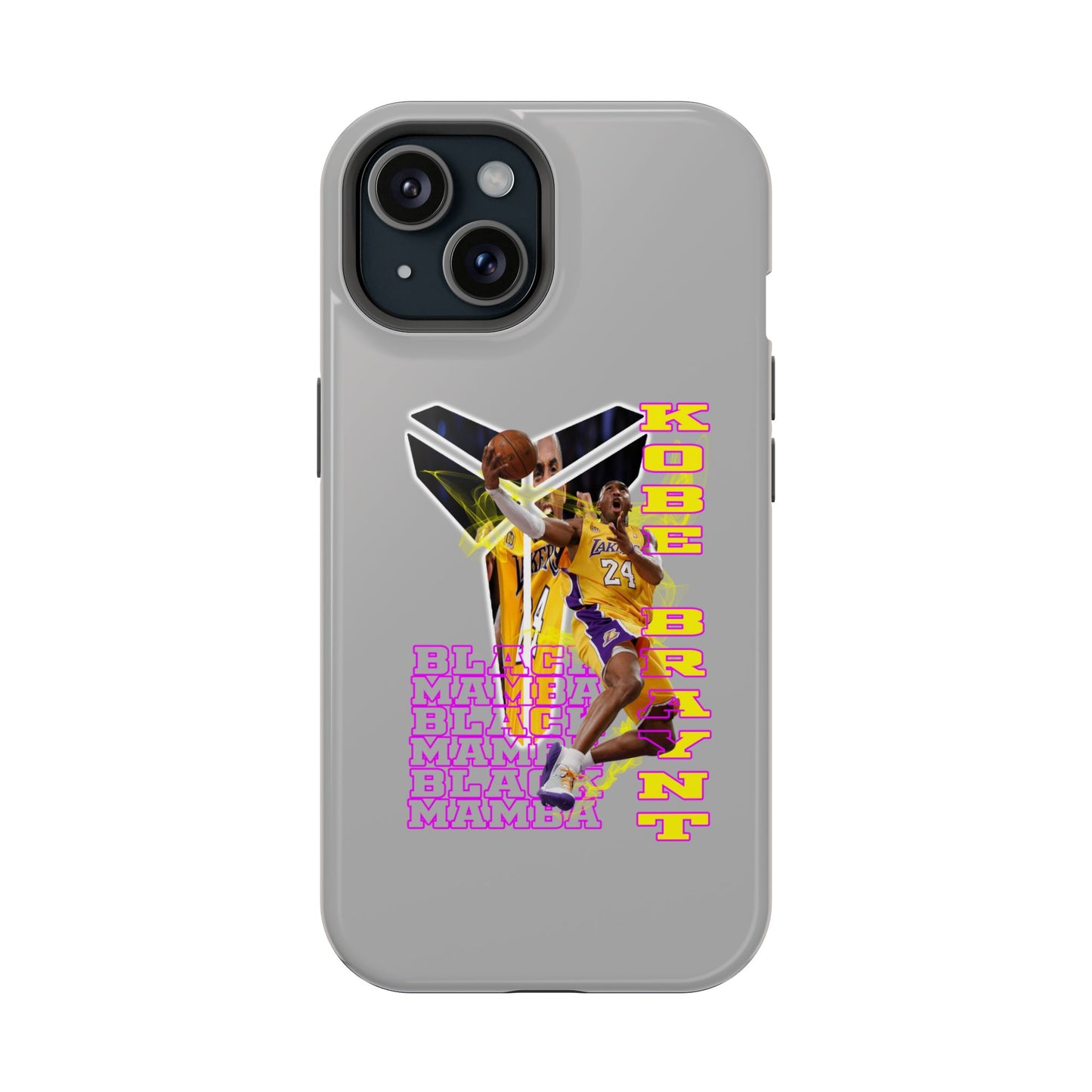 Impact-Resistant Phone Case — Bold Retro Basketball Graphic