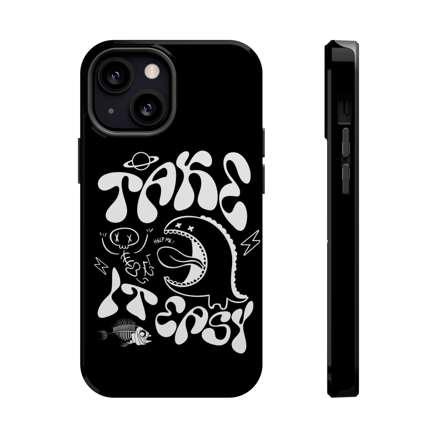 Magnetic Phone Case - Take It Easy Design, Cute Phone Cover, Gift for Him or Her, Trendy Accessories, Unique Tech Gifts