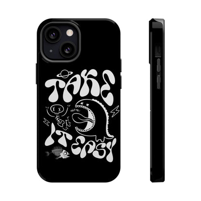 Magnetic Phone Case - Take It Easy Design, Cute Phone Cover, Gift for Him or Her, Trendy Accessories, Unique Tech Gifts