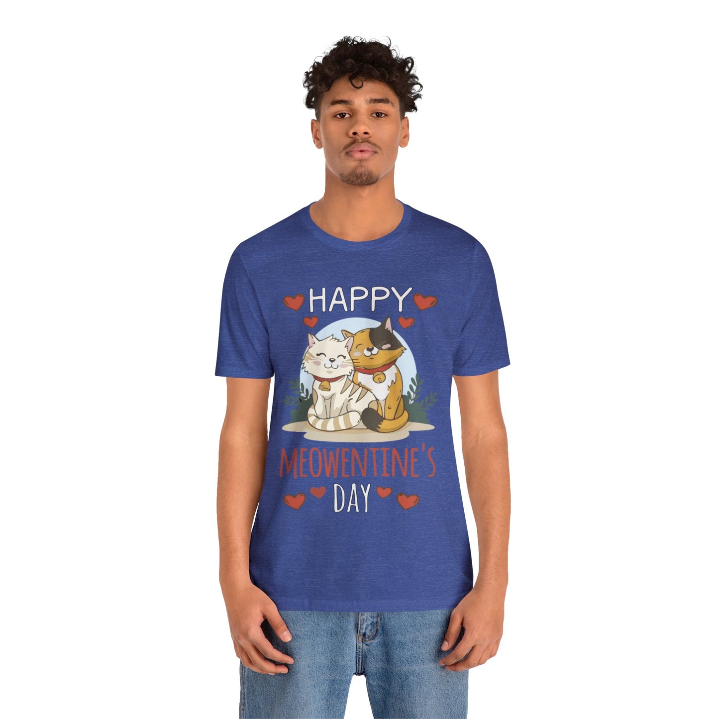 Happy Meowentine's Jersey Short Sleeve Tee